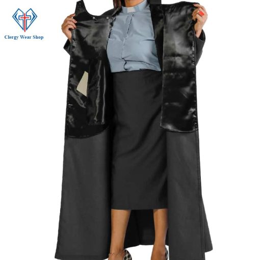 Black Anglican Cassock | Anglican Style Double Breasted Cassock