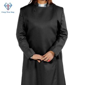 Black Anglican Cassock | Anglican Style Double Breasted Cassock