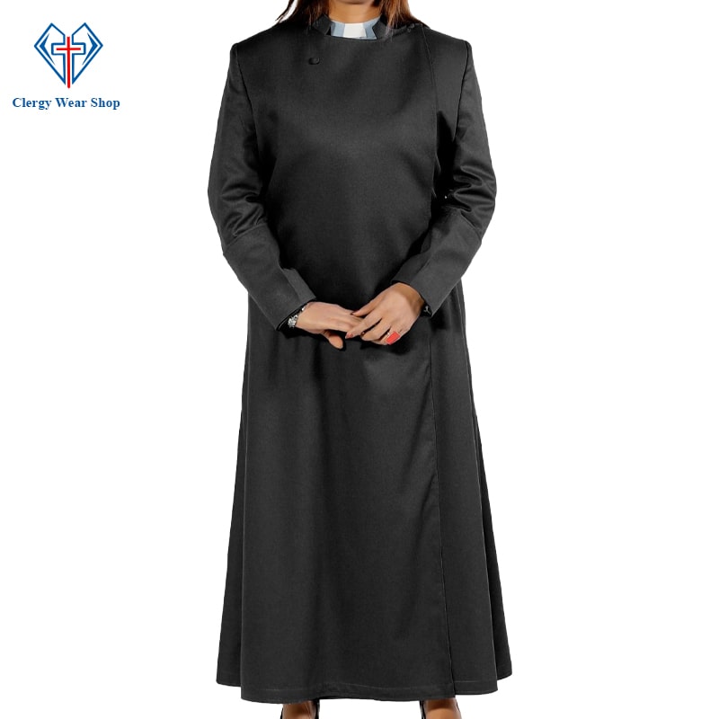 Black Anglican Cassock | Anglican Style Double Breasted Cassock