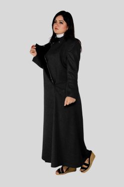 Black Anglican Cassock for Women with Clean Cut