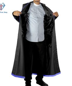 Black Cassock Blue Trim