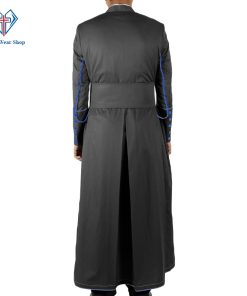 Black Cassock Blue Trim