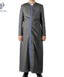 Black Cassock Blue Trim