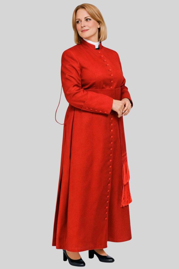 Cardinal Women's Red Cassock with Red Trim