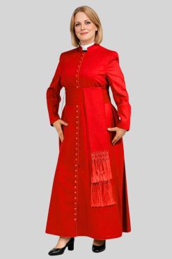 Cardinal Women's Red Cassock with Red Trim