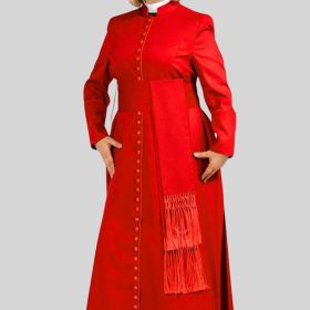 Cardinal Women's Red Cassock with Red Trim
