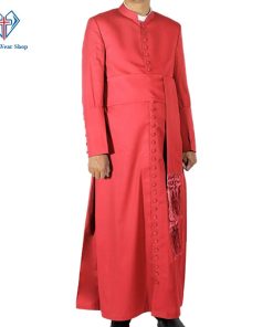 Clergy Cassock Red Mens 33 Button Robe