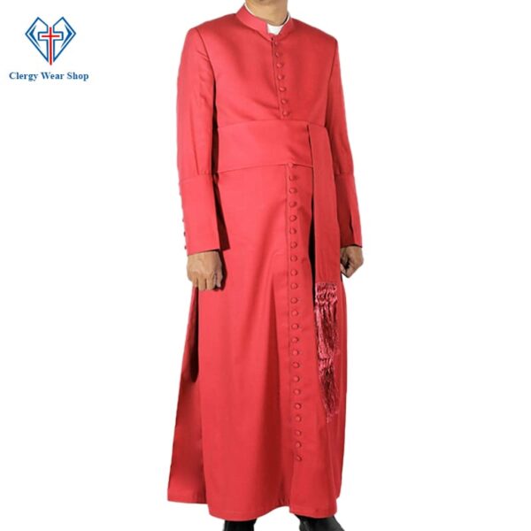 Clergy Cassock Red Mens 33 Button Robe