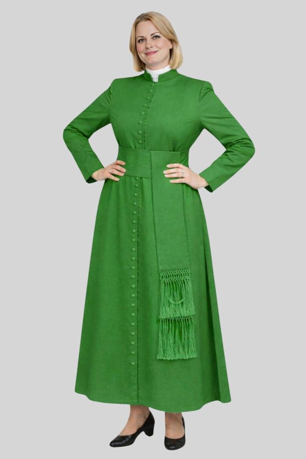 Covenant Womens Green Cassock for Clergy Ceremonies