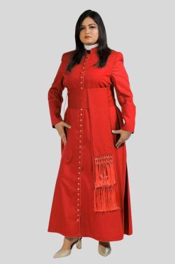 Ladies Cassock Red Graceful with 33 Button Front