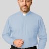 Light Blue clergy shrit for men
