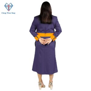 Perfact Women’s Clergy Dresses Navy with Golden Designer Buttons