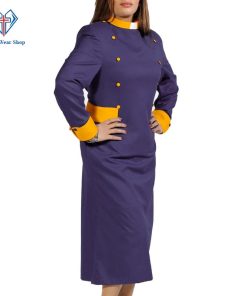 Perfact Women’s Clergy Dresses Navy with Golden Designer Buttons