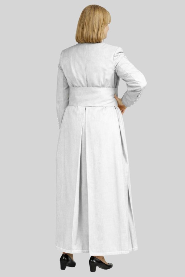 Purity White Womens Cassock for Church and Ministry