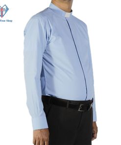 Tab Collar Clergy Shirt Light Blue for Men