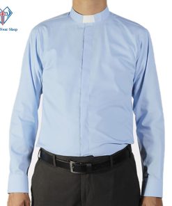 Tab Collar Clergy Shirt Light Blue for Men