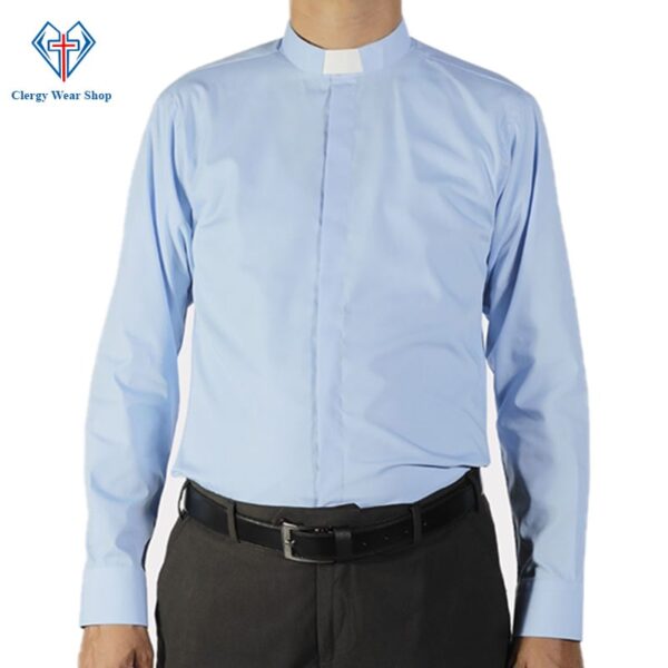 Tab Collar Clergy Shirt Light Blue for Men
