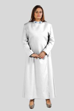 White Anglican Cassock for Women in Traditional Fit
