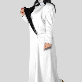 White Anglican Cassock for Women in Traditional Fit