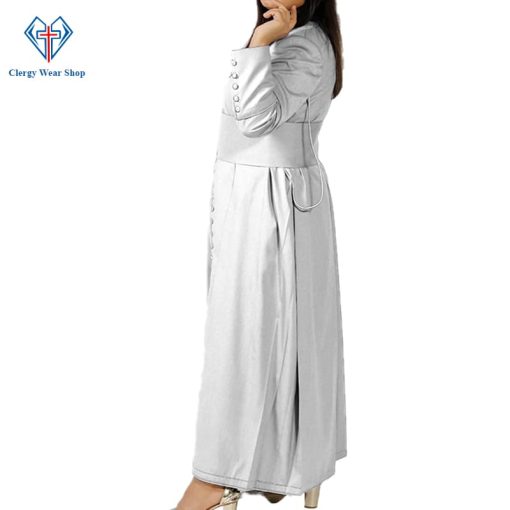 Womens White Cassock With White Triming