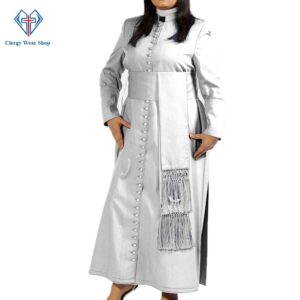 Womens White Cassock With White Triming