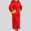 Clergy Dresses Red with Golden Designer Button Style