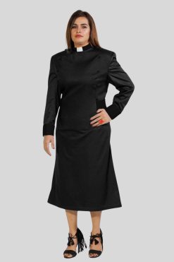 Designer Clergy Dresses Black for Formal Church Use