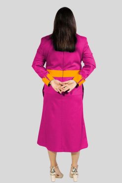 Designer Clergy Dresses Purple with Golden Button Detail