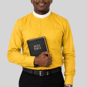 Golden Neckband Clergy Shirt for Bishops