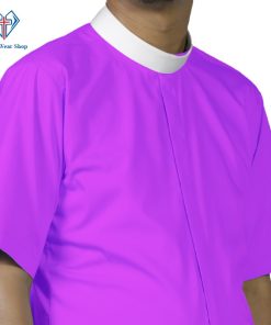 Neckband Clergy Shirt Fuchsia