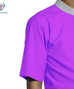 Neckband Clergy Shirt Fuchsia