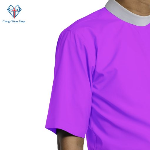 Neckband Clergy Shirt Fuchsia