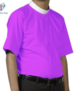 Neckband Clergy Shirt Fuchsia