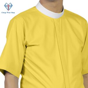 Neckband Clergy Shirt Gold
