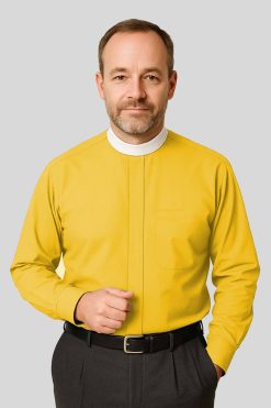 Neckband Clergy Shirt Gold