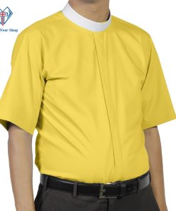 Neckband Clergy Shirt Gold