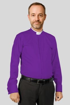 Roman Purple Clergy Shirt