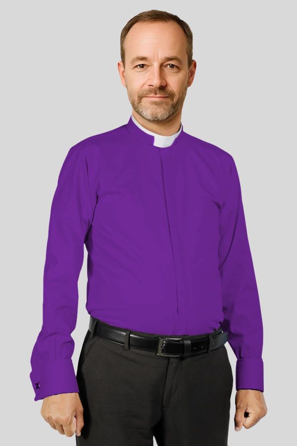 Roman Purple Clergy Shirt