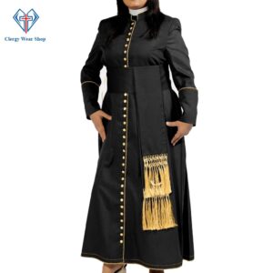 Women Clergy Robe Black