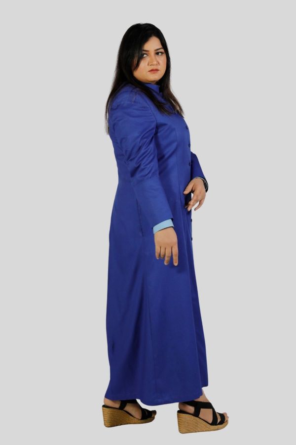 Women Clergy Robes Blue Royal with Tropical Fabric