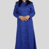 Women Clergy Robes Blue Royal with Tropical Fabric