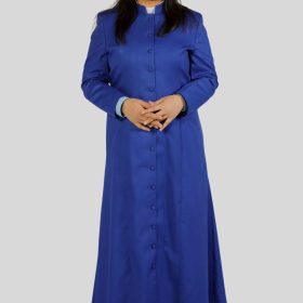 Royal Blue Clergy Robe for Women with Shine