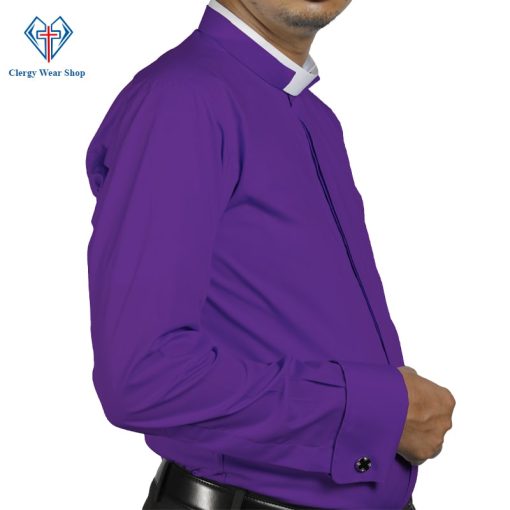 purple clergy shirt