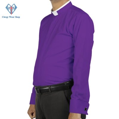 purple clergy shirt