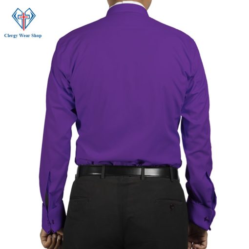 purple clergy shirt