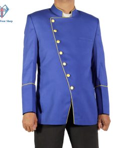 Clergy Jackets Double Breast Frock (Royal Blue Gold)