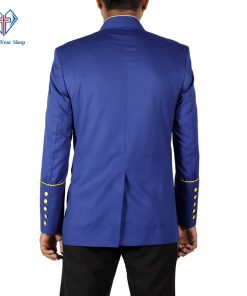 Clergy Jackets Double Breast Frock (Royal Blue Gold)