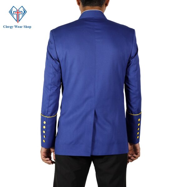 Clergy Jackets Double Breast Frock (Royal Blue Gold)