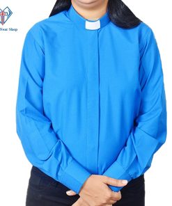 Women Clergy Shirts Blue