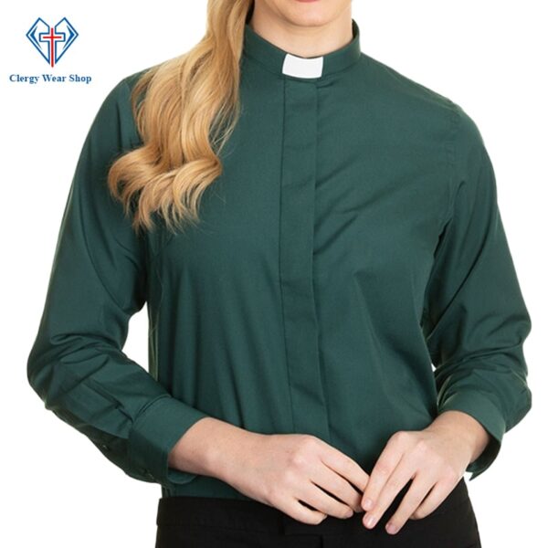 Women Clergy Shirts Green
